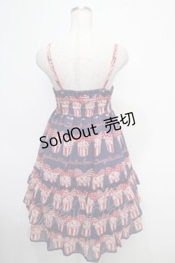 画像2: Emily Temple cute / cup cakeロゴキャミソールワンピース  紺 Y-25-05-05-097-ET-OP-SZ-ZY