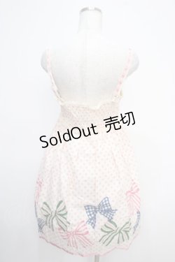 画像2: Emily Temple cute / 水玉＆リボンプリントノースリーブワンピース  ピンク Y-25-05-05-098-ET-OP-SZ-ZY