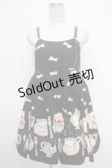 Emily Temple cute / ティーカップブローチ付ノースリーブワンピース  クロ Y-25-05-05-103-ET-OP-SZ-ZY