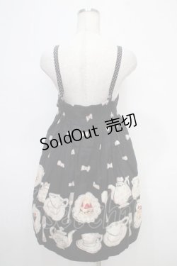 画像2: Emily Temple cute / ティーカップブローチ付ノースリーブワンピース  クロ Y-25-05-05-103-ET-OP-SZ-ZY