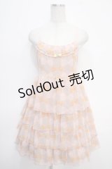 Emily Temple cute / フィフィリボンプリントキャミソールワンピース  ピンク Y-25-05-05-104-ET-OP-SZ-ZY