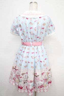 画像2: axes femme kawaii / mikko illustration × axes femme KAWAII ダイナーカフェワンピース M サックス Y-25-05-05-111-AX-OP-SZ-ZY