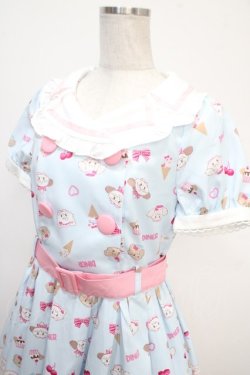画像3: axes femme kawaii / mikko illustration × axes femme KAWAII ダイナーカフェワンピース M サックス Y-25-05-05-111-AX-OP-SZ-ZY