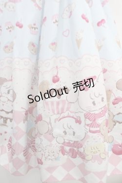 画像4: axes femme Kawaii / mikko illustration × axes femme Kawaii ダイナーカフェワンピース M サックス Y-25-05-05-111-AX-OP-SZ-ZT065