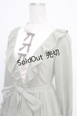 画像3: axes femme kawaii / クラシカルフリルロングワンピ  グリーン Y-25-05-05-112-AX-OP-SZ-ZY