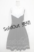 axes femme / キャット刺繍ドッキングワンピース F 黒 Y-25-05-05-113-AX-OP-SZ-ZY
