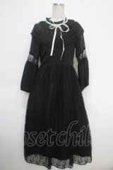 axes femme / ヴィクトリアンレーシーワンピース M 黒 Y-25-05-05-114-AX-OP-SZ-ZY