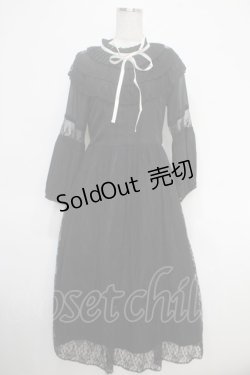 画像1: axes femme / ヴィクトリアンレーシーワンピース M 黒 Y-25-05-05-114-AX-OP-SZ-ZI