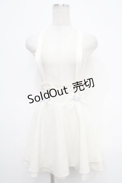 画像1: Amavel / サテンリボンレースアップフレアスカパン F アイボリー Y-25-05-05-123-CA-PA-SZ-ZY