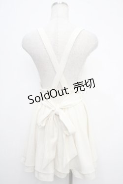 画像2: Amavel / サテンリボンレースアップフレアスカパン F アイボリー Y-25-05-05-123-CA-PA-SZ-ZY