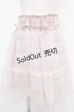 画像1: LIZ LISA / チェックハートレーススカート 0 ピンク Y-25-05-05-125-LO-SK-SZ-ZY