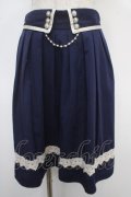 axes femme / パールデザインスカート  紺 Y-25-05-05-126-AX-SK-SZ-ZY