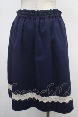 画像2: axes femme / パールデザインスカート  紺 Y-25-05-05-126-AX-SK-SZ-ZY