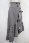 axes femme POETIQUE / 前フリルスカート  グレー Y-25-05-05-127-AX-SK-SZ-ZY