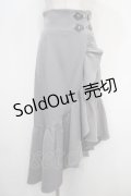 axes femme POETIQUE / 前フリルスカート  グレー Y-25-05-05-127-AX-SK-SZ-ZY