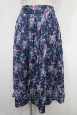 画像1: axes femme / バックティアードスカート  紺 Y-25-05-05-128-AX-SK-SZ-ZY