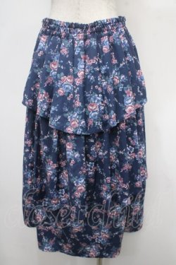 画像2: axes femme / バックティアードスカート  紺 Y-25-05-05-128-AX-SK-SZ-ZY