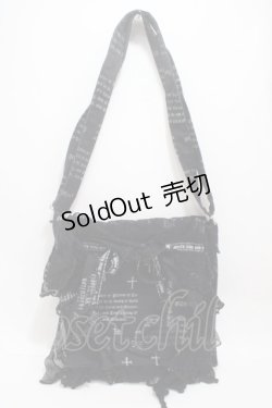 画像1: HN+nois / 総柄ショルダーバッグ  黒 Y-25-05-05-002-HN-BG-SZ-ZY
