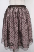 axes femme POETIQUE / チュール重ねねこ柄スカート ピンク  Y-25-05-05-132-AX-SK-SZ-ZY