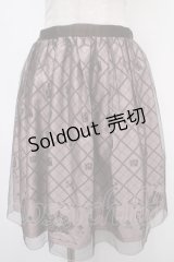 axes femme POETIQUE / チュール重ねねこ柄スカート ピンク  Y-25-05-05-132-AX-SK-SZ-ZT184