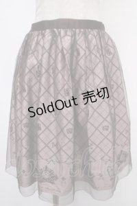 axes femme POETIQUE / チュール重ねねこ柄スカート ピンク  Y-25-05-05-132-AX-SK-SZ-ZT184