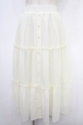 Ank Rouge / ティアードシフォンマキシスカート M オフホワイト Y-25-05-05-135-CA-SK-SZ-ZY