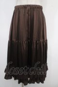axes femme kawaii / ミディフリルペチスカート M 茶 Y-25-05-05-136-AX-SK-SZ-ZY