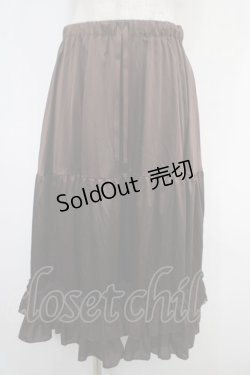 画像1: axes femme kawaii / ミディフリルペチスカート M 茶 Y-25-05-05-136-AX-SK-SZ-ZY