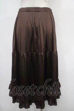 画像2: axes femme kawaii / ミディフリルペチスカート M 茶 Y-25-05-05-136-AX-SK-SZ-ZY