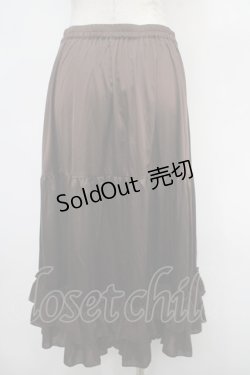 画像2: axes femme kawaii / ミディフリルペチスカート M 茶 Y-25-05-05-136-AX-SK-SZ-ZY