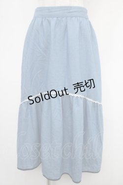 画像1: axes femme / ドロスト切替デニムスカート  デニム Y-25-05-05-142-AX-SK-SZ-ZY