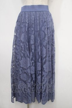 画像1: axes femme / レースサーキュラースカート F ブルー Y-25-05-05-143-AX-SK-SZ-ZY