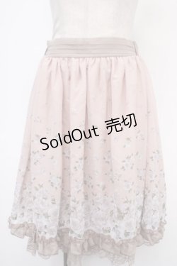 画像1: axes femme / 花柄スカート M 淡ピンク Y-25-05-05-144-AX-SK-SZ-ZY