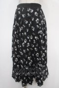 axes femme / 花柄スカウチョ M 黒 Y-25-05-05-145-AX-PA-SZ-ZY