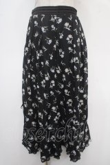 axes femme / 花柄スカウチョ M 黒 Y-25-05-05-145-AX-PA-SZ-ZY
