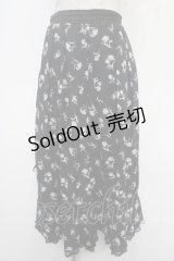 axes femme / 花柄スカウチョ M 黒 Y-25-05-05-145-AX-PA-SZ-ZI