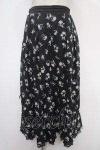 axes femme / 花柄スカウチョ M 黒 Y-25-05-05-145-AX-PA-SZ-ZI