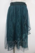 axes femme POETIQUE / レースｘチュールイレヘムスカート M グリーン Y-25-05-05-149-AX-SK-SZ-ZY