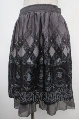 axes femme POETIQUE / Disney ドリームパネル柄スカート M クロ Y-25-05-05-154-AX-SK-SZ-ZY