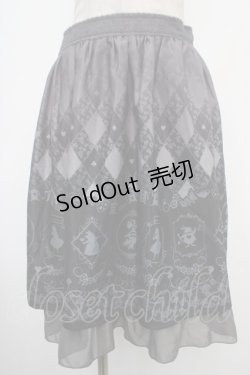 画像1: axes femme POETIQUE / Disney ドリームパネル柄スカート M クロ Y-25-05-05-154-AX-SK-SZ-ZY
