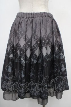 画像2: axes femme POETIQUE / Disney ドリームパネル柄スカート M クロ Y-25-05-05-154-AX-SK-SZ-ZY