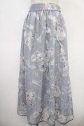 axes femme / 花柄シアージャカードスカート  ラベンダー Y-25-05-05-156-AX-SK-SZ-ZY