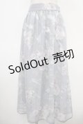 axes femme / 花柄シアージャカードスカート  ラベンダー Y-25-05-05-156-AX-SK-SZ-ZY