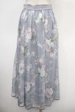 画像2: axes femme / 花柄シアージャカードスカート  ラベンダー Y-25-05-05-156-AX-SK-SZ-ZY