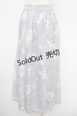 画像2: axes femme / 花柄シアージャカードスカート  ラベンダー Y-25-05-05-156-AX-SK-SZ-ZY