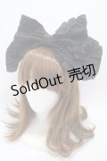 Angelic Pretty / ロゴ刺繍フリルリボンカチューシャ  黒 Y-25-05-05-013-AP-AC-SZ-ZY