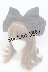 Angelic Pretty / ロゴ刺繍フリルリボンカチューシャ  黒 Y-25-05-05-013-AP-AC-SZ-ZY