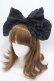 画像1: Angelic Pretty / ロゴ刺繍フリルリボンカチューシャ  黒 Y-25-05-05-013-AP-AC-SZ-ZY (1)