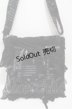 画像2: HN+nois / 総柄ショルダーバッグ  黒 Y-25-05-05-002-HN-BG-SZ-ZY