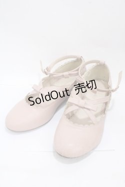 画像1: m petit by misako / リボンパンプス ｍ ピンク Y-25-05-05-015-LO-SH-SZ-ZY